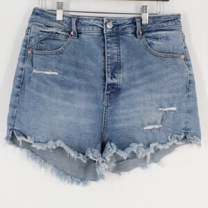 We The Free Cut Off Button Fly Distressed Jean Shorts 31